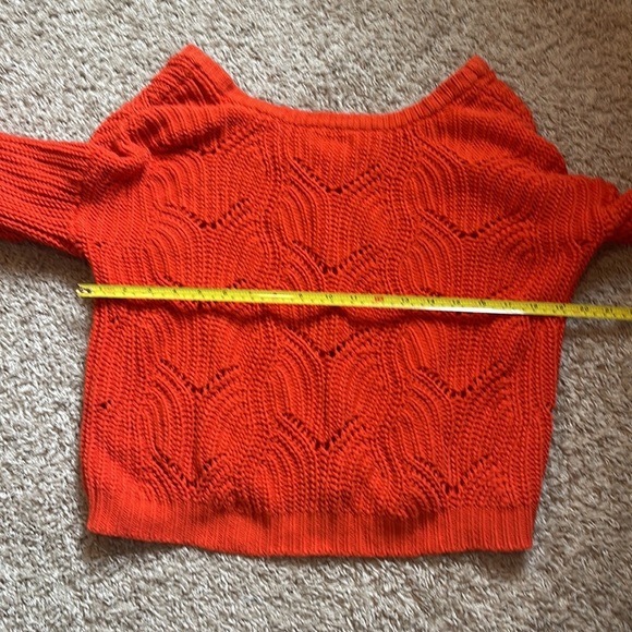 Pullovers 525 Knit Sweater crochet, orange sweater - Picture 6 of 9